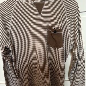 Striped Brown Long Sleeve Shirt